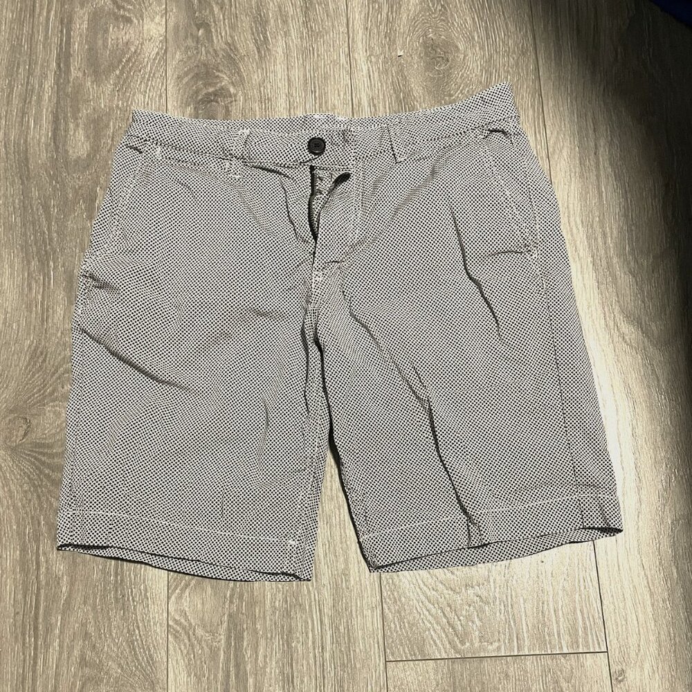 Black and White Armani Exchange Shorts 30W